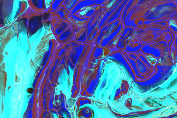 Abstraction of aquamarine paint