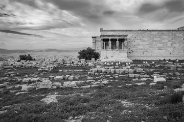 Erechtheion - small temple up on Acropolis hill with Caryatids instead of columns