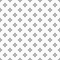 Abstract seamless pattern of crosses or plus signs.