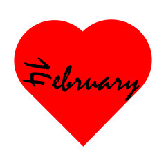 14 february  and heart sign