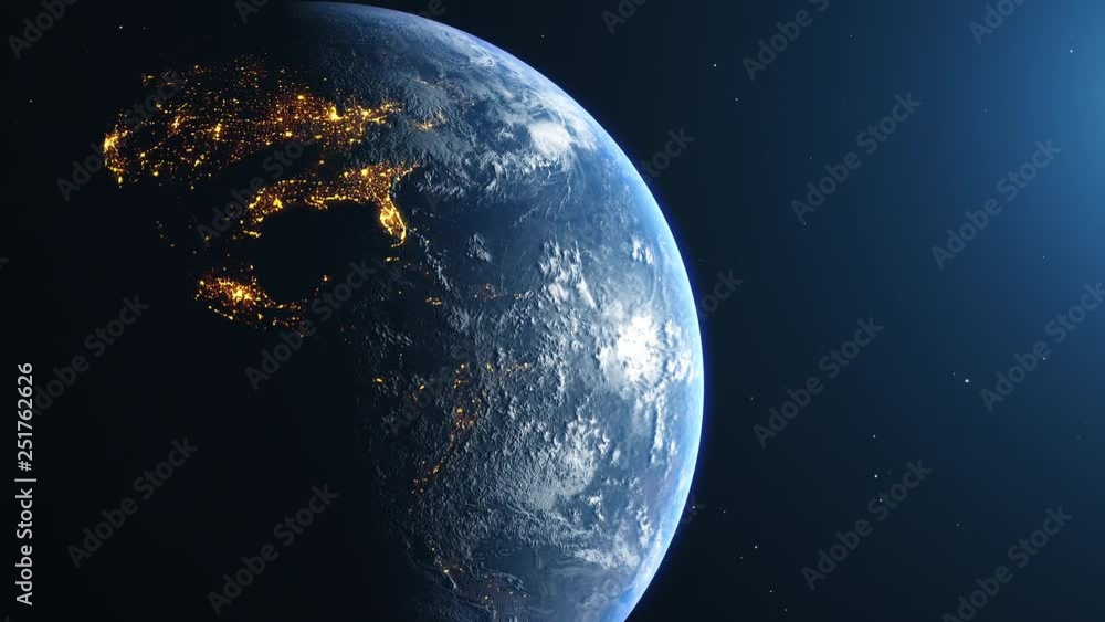 Wall mural the planet earth introoutro for background motion graphic or text