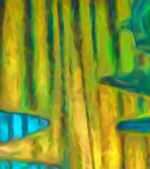 Abstract acrylic background. Watercolor texture. Psychedelic crazy art. Unusual design pattern. Warm and very bright colors. Cartoon and soft blurred elements. Artistic graphic artwork.