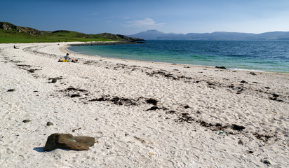 Fototapeta na wymiar Coral beach at Isle of Skye, Scotland