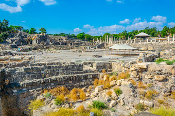 Beit Shean roman ruins in Israel