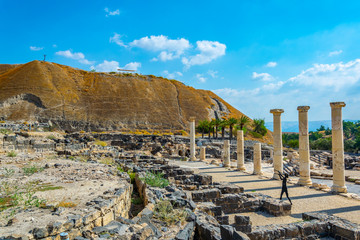 Beit Shean roman ruins in Israel