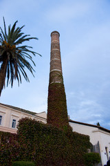 Fototapeta premium The silk works of San Lucio, Caserta, looms weaving the silk of the Bourbons