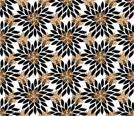 Seamless luxury flowers pattern background, vector and illustration