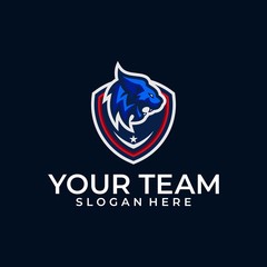 Sport Head Lion Color Design Illustration Vector Template