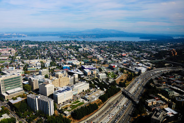 Seattle, USA, August 31, 2018: View of Seattle, Washington from Above.