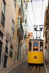 Naklejka na ściany i meble Lisbon funicular, Portugal