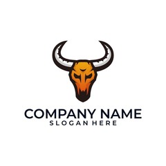 Abstract buffalo skull Designs Illustration Vector Template