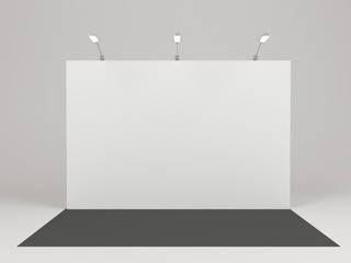 Banner 3x2 meters. 3d render. Blank template for your design.