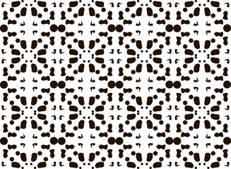 vector black and white stylized floral ornament for ceramic tiles