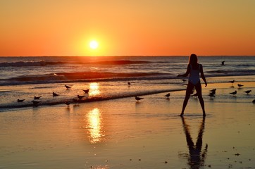 Fototapeta premium Beach silhouette 