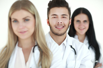 close-up, a group of medical doctors standing together