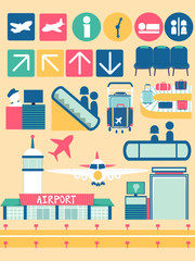 Airport Facilities Elements Illustration