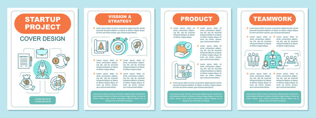 Startup project brochure template layout