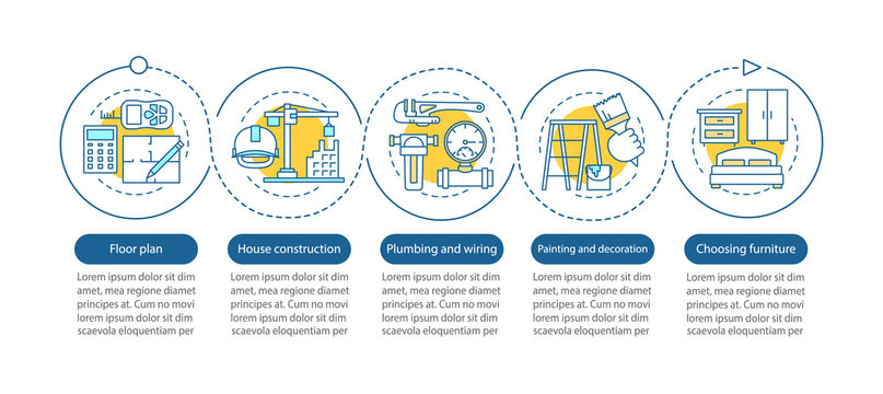 House building vector infographic template