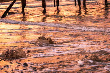 wave wash the beach, israel