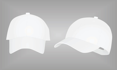 White baseball cap. vector illustration