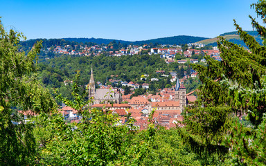 Obraz premium Aerial view of Esslingen am Neckar, Germany