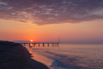 dawn over the sea