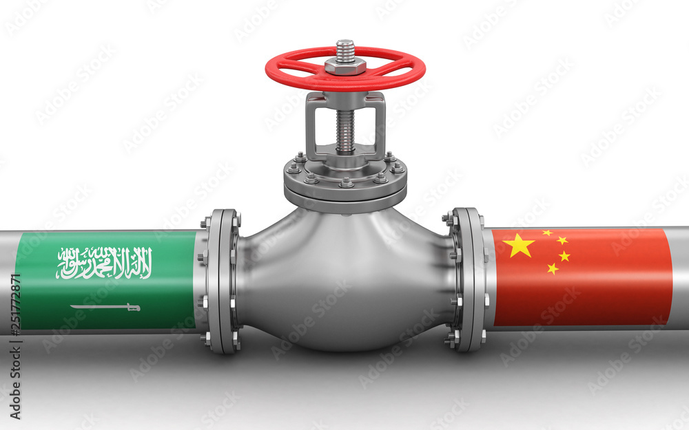 Poster pipeline with flags. image with clipping path