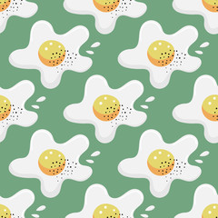 Seamless pattern with scrambled eggs