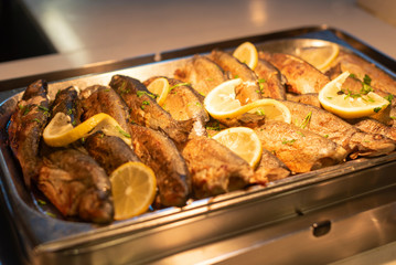 fish on the buffet in Turkey