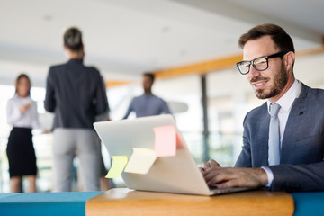 Business people day at modern business office