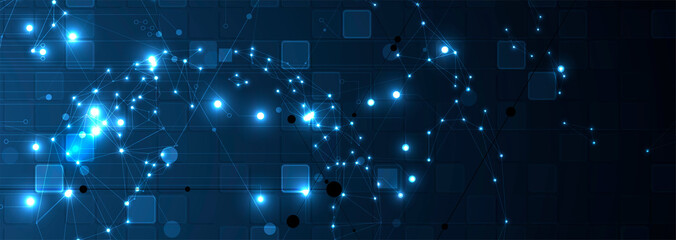 Abstract tech background. Futuristic technology interface