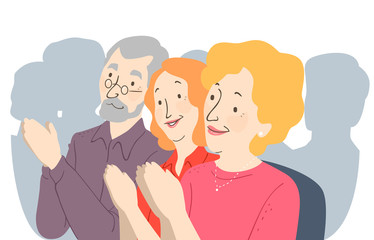 Seniors Citizen Convention Illustration