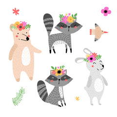 Forest animals collection