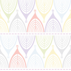Seamless pattern with doodle elements