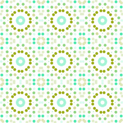 Seamless abstract pattern background with a variety of colored circles.