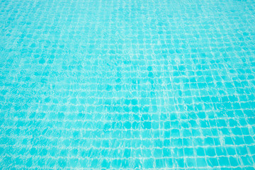 Blue water abstract background or Swimming pool rippled.