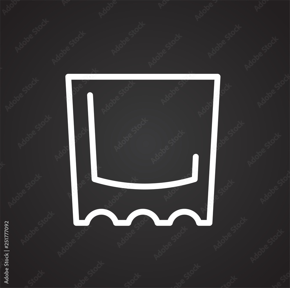 Poster vodka line icon on black background for graphic and web design, modern simple vector sign. internet 