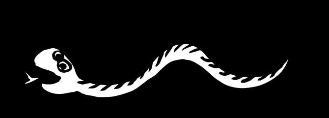 cute little snake cartoon kids drawing