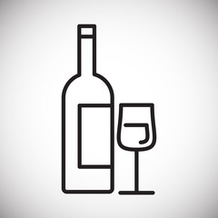 Wine line icon on white background for graphic and web design, Modern simple vector sign. Internet concept. Trendy symbol for website design web button or mobile app