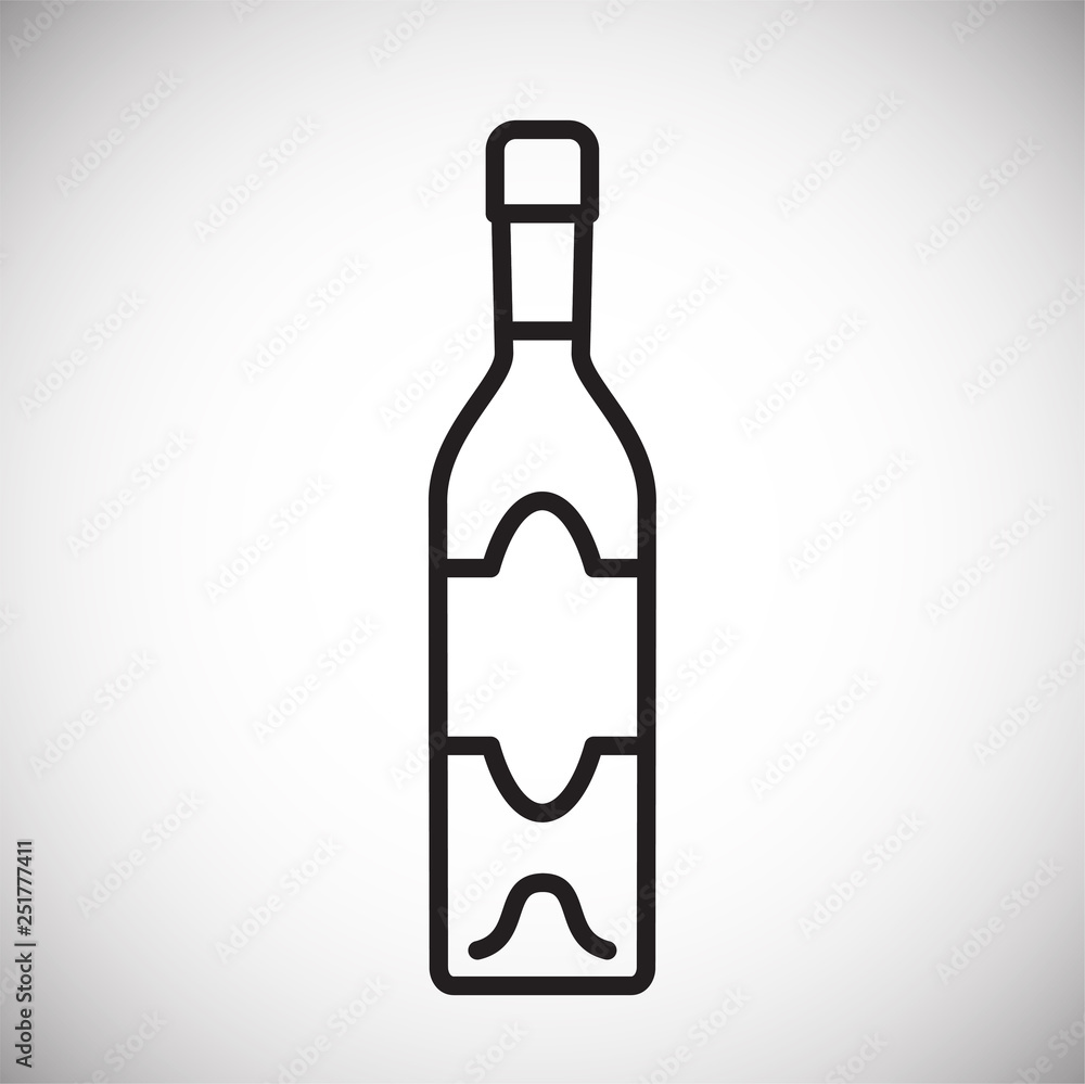 Poster vodka line icon on white background for graphic and web design, modern simple vector sign. internet 