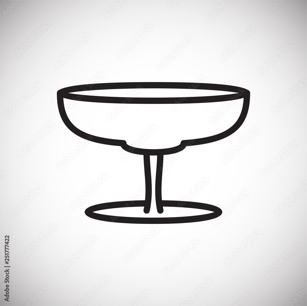 Poster cocktail line icon on white background for graphic and web design, modern simple vector sign. intern