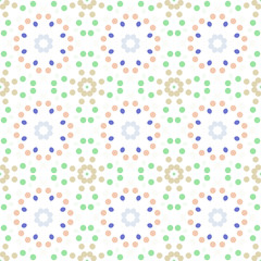 Seamless abstract pattern background with a variety of colored circles.