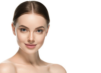 Beautiful hair woman long brunette hairsstyle healthy skin