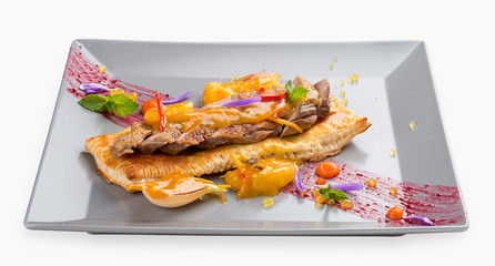 Duck breast with orange jam