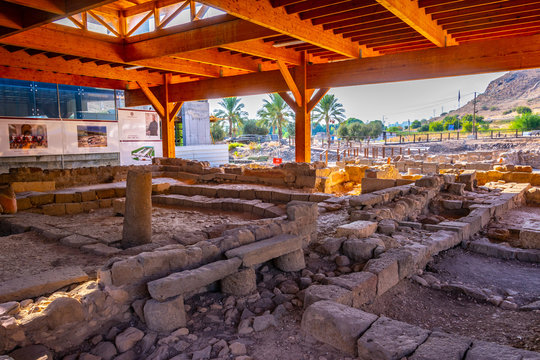 Ruins of Magdala near sea of galilee in Israel