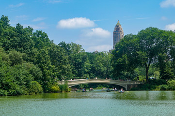 view of the Central Park Lake in New York City, United States