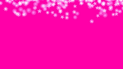 Abstract background with a variety of colorful snowflakes. Big and small.