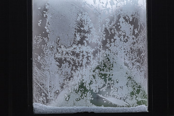 winter patterns on the glass