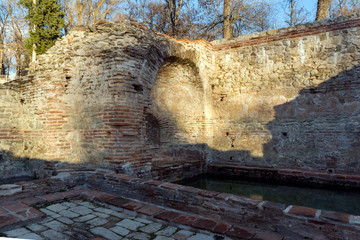 Sunset view of The ancient Thermal Baths of Diocletianopolis, town of Hisarya, Plovdiv Region,...