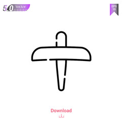 Obraz premium Outline bird icon isolated on white background. Line pictogram. Graphic design, mobile application, old Egypt icons, logo, user interface. Editable stroke. EPS10 format vector illustration